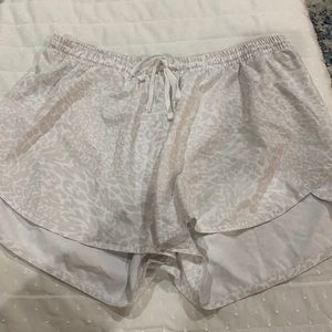 White Leopard Print Old Navy Active Shorts